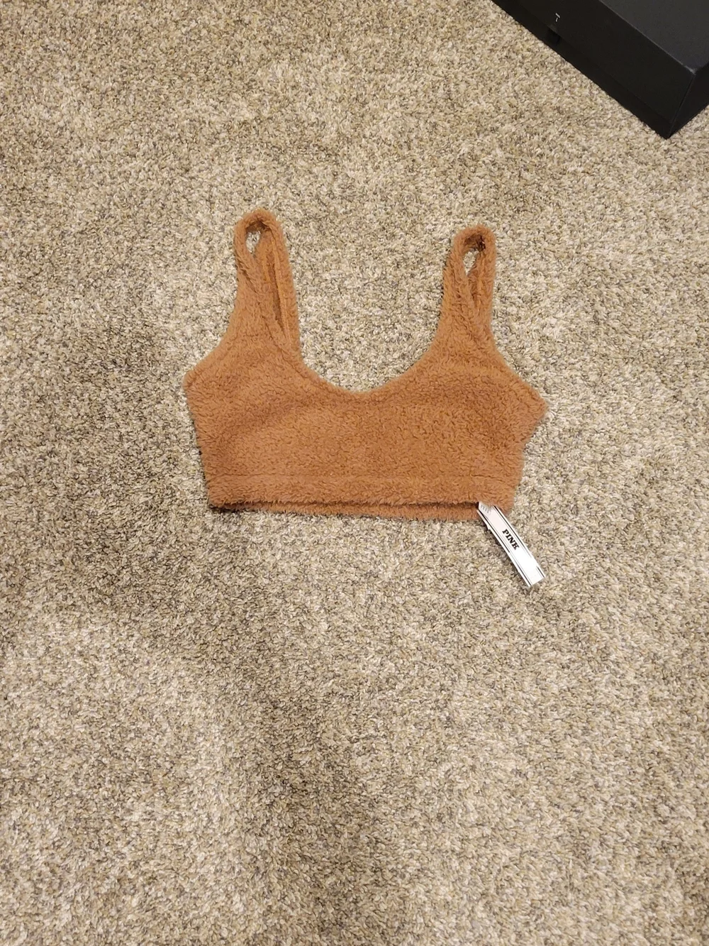 Victorias Secret Plush Textured Crop Bralette - Camel